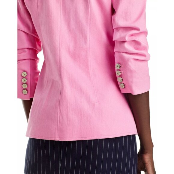 425$ Cinq à Sept Louisa Heart Embroidery Blazer Jacket Size 4 Flamingo Pink - Picture 6 of 6